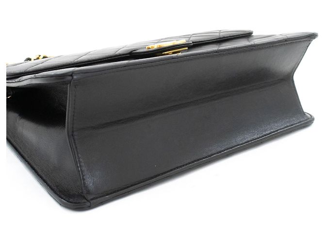 CHANEL Piccola borsa a tracolla con catena Clutch in agnello trapuntato nero - vista 4