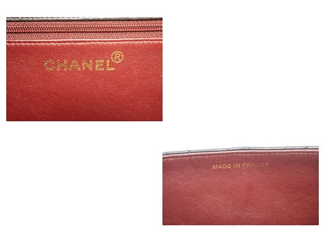 CHANEL Piccola borsa a tracolla con catena Clutch in agnello trapuntato nero - vista 8