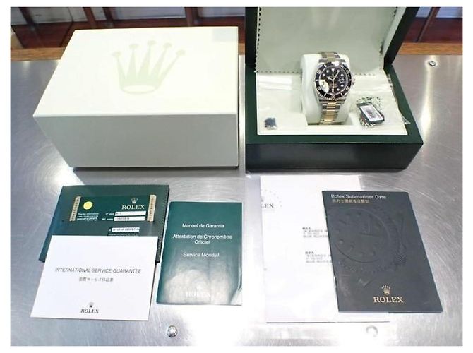 ROLEX Submariner date SS xYG combination black8P diamond 116613GLN '12 Uomo - vista 13