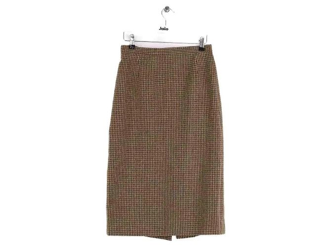 Falda Burberry de lana marrón Castaño - vista 3