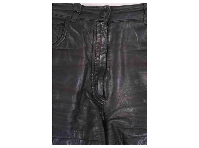 Ba&Sh Leder Mini Shorts schwarz - Ansicht 2