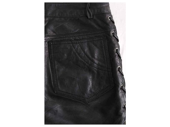 Ba&Sh Leder Mini Shorts schwarz - Ansicht 4
