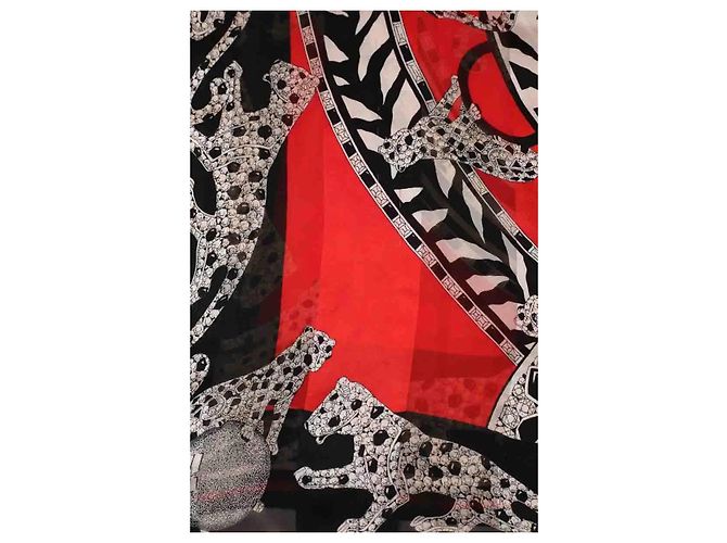 Carré Cartier in seta rosso - vista 3