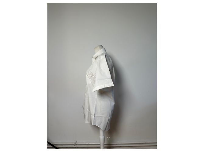 Camicia vintage Courreges in misto cotone bianca L Bianco - vista 2