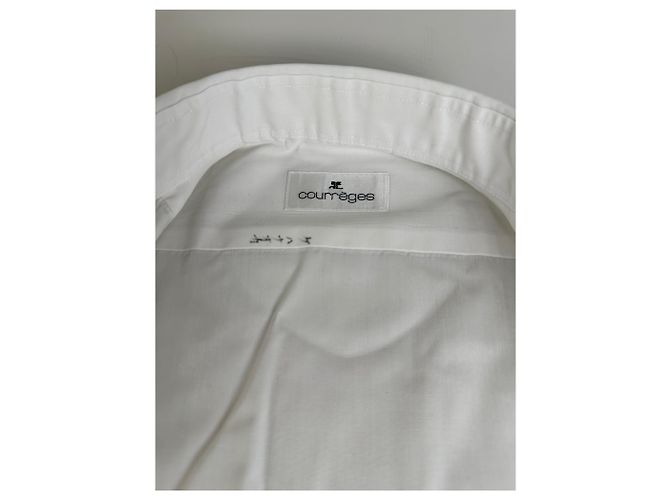 Camicia vintage Courreges in misto cotone bianca L Bianco - vista 7