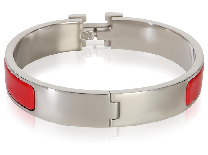 Bracelet Clic H Hermès en Rouge Amarante - vue 2