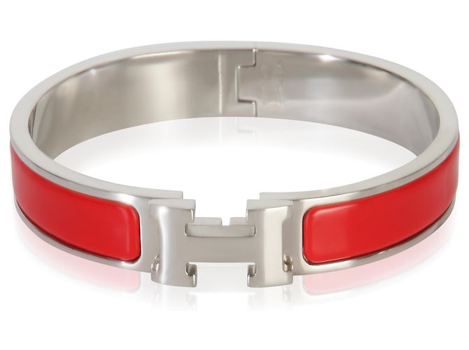Bracelet Clic H Hermès en Rouge Amarante - vue 4
