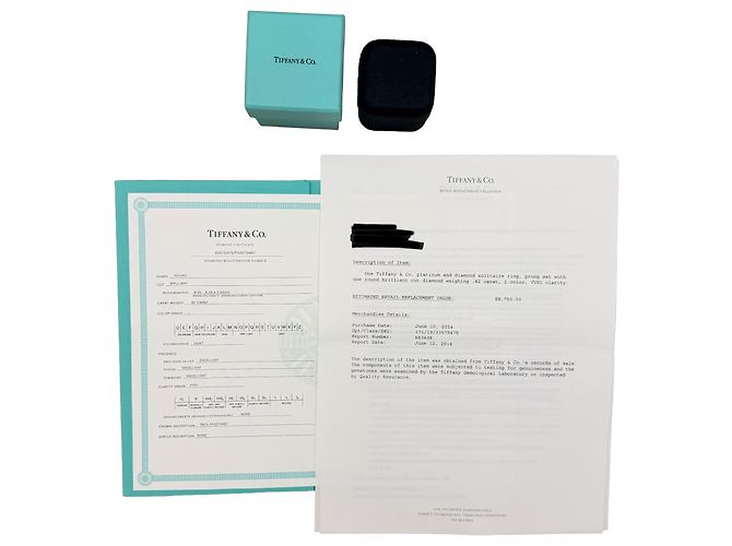 Anello da fidanzamento Tiffany & Co. con diamante taglio brillante rotondo da 0,82 ct - vista 4
