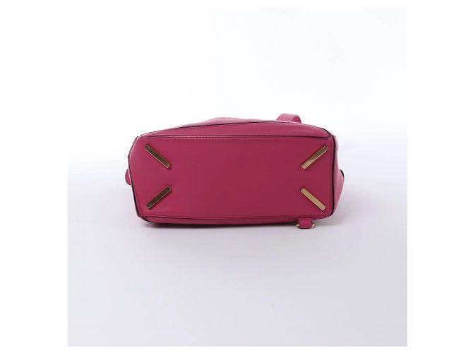 Piccola borsa a 2 vie in pelle LOEWE Puzzle rosa Beige - vista 6