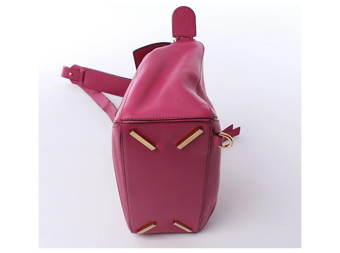 Piccola borsa a 2 vie in pelle LOEWE Puzzle rosa Beige - vista 8