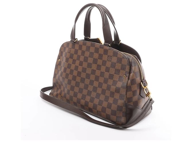 Borsa a mano 2Way Louis Vuitton Kensington Bowling Damier Ebene Marrone N41505 Beige - vista 3
