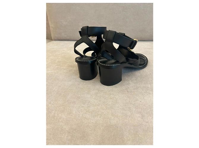 Graceful Sandali con tacco Louis Vuitton in pelle nera Nero - vista 2