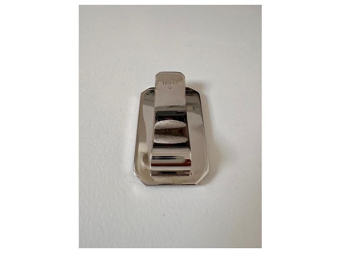 Clip per banconote Gucci GG in pelle marrone - vista 4