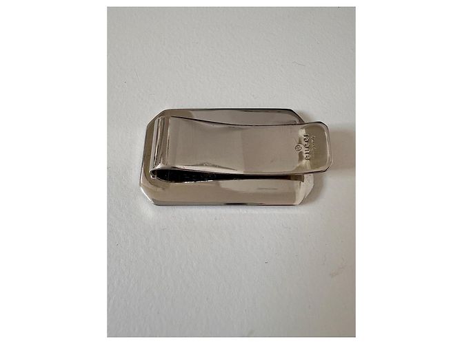Clip per banconote Gucci GG in pelle marrone - vista 6