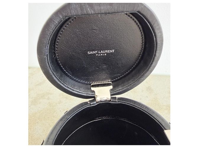 Borsa Pot decorata con cristalli Saint Laurent Runway Primavera 2014 – Hedi Slimane Nero - vista 10