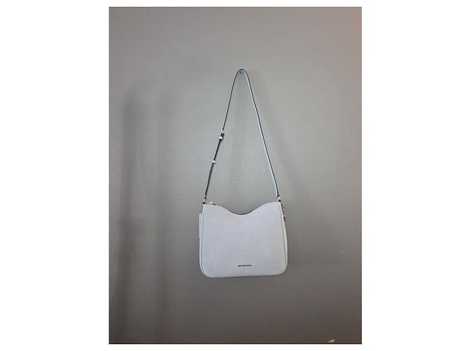 Borsa a tracolla Michael Kors Nyla in pelle liscia e scamosciata blu pallido Blu chiaro - vista 15
