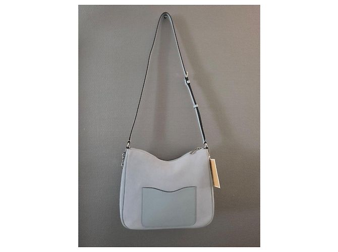 Borsa a tracolla Michael Kors Nyla in pelle liscia e scamosciata blu pallido Blu chiaro - vista 3