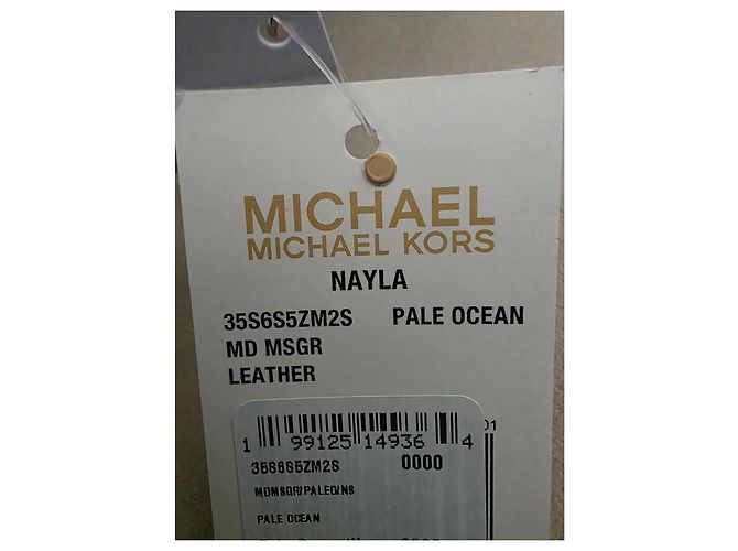 Borsa a tracolla Michael Kors Nyla in pelle liscia e scamosciata blu pallido Blu chiaro - vista 4