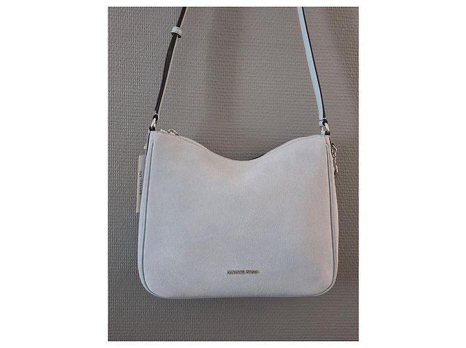 Borsa a tracolla Michael Kors Nyla in pelle liscia e scamosciata blu pallido Blu chiaro - vista 5