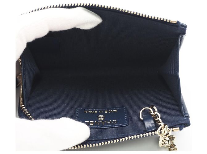 Monedero Matelassé Chanel Azul marino - vista 12