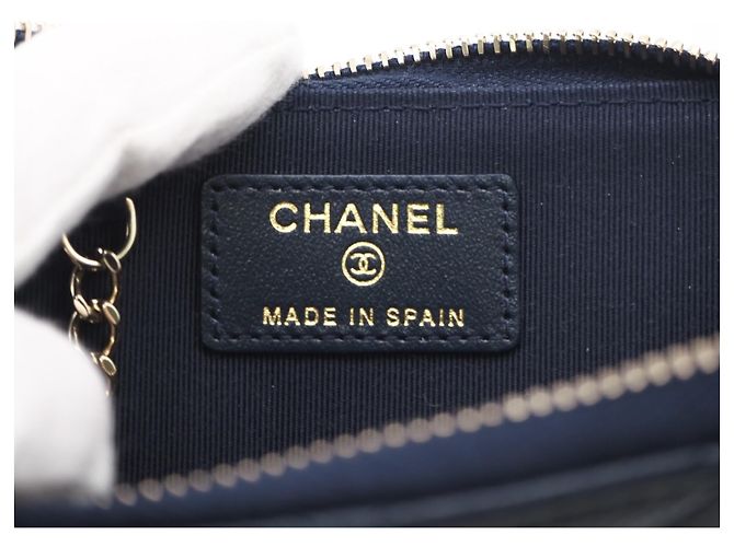 Monedero Matelassé Chanel Azul marino - vista 13