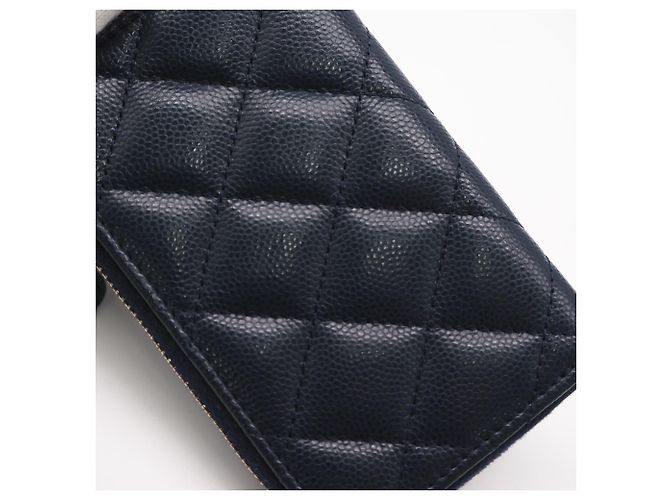 Monedero Matelassé Chanel Azul marino - vista 4