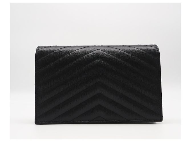 Portafoglio a bustina con catena Cassandra Yves Saint Laurent Nero - vista 2