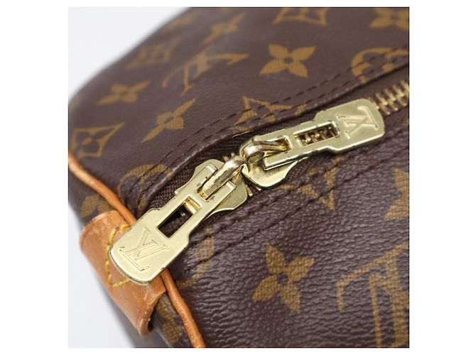 Borsa Boston Louis Vuitton Monogram Keepall 55 Marrone Beige - vista 10