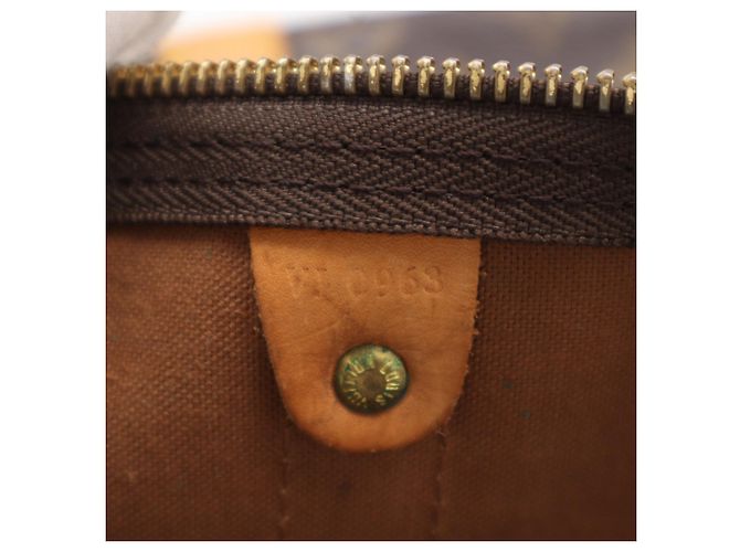 Borsa Boston Louis Vuitton Monogram Keepall 55 Marrone Beige - vista 13
