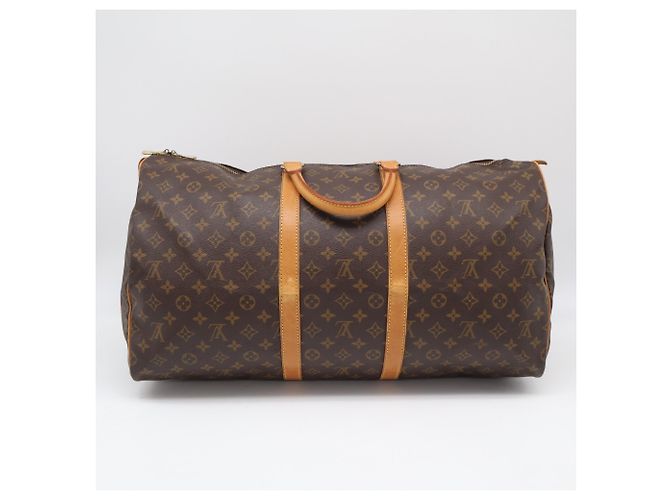 Borsa Boston Louis Vuitton Monogram Keepall 55 Marrone Beige - vista 2