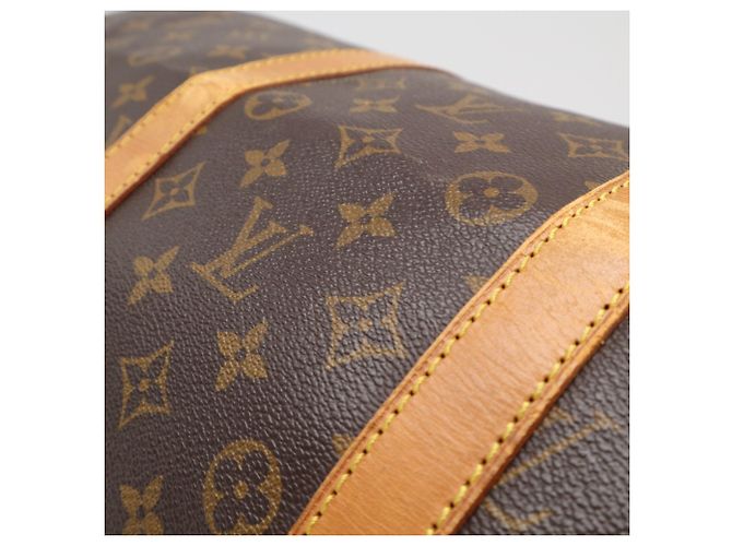Borsa Boston Louis Vuitton Monogram Keepall 55 Marrone Beige - vista 4
