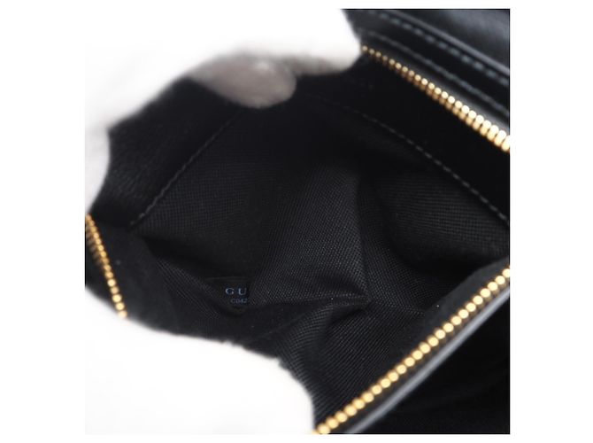 Borsa a tracolla mini bucket in pelle GUCCI Nero - vista 14
