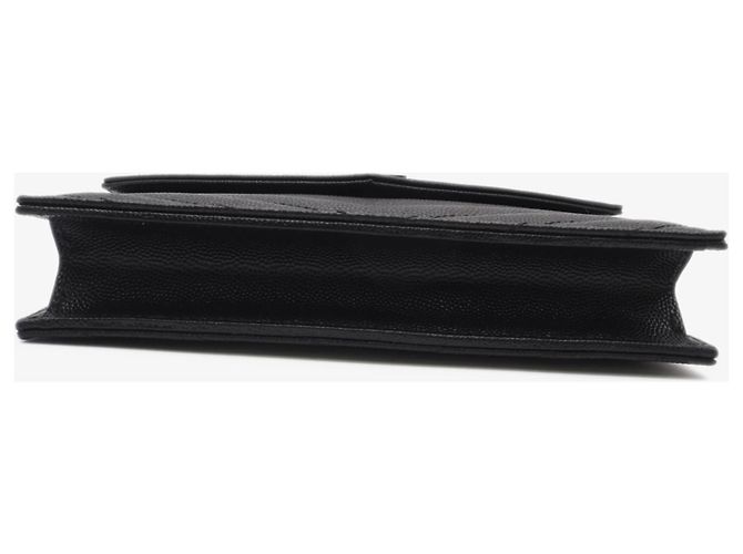 Sac à bandoulière en cuir de veau noir Yves Saint Laurent - vue 8