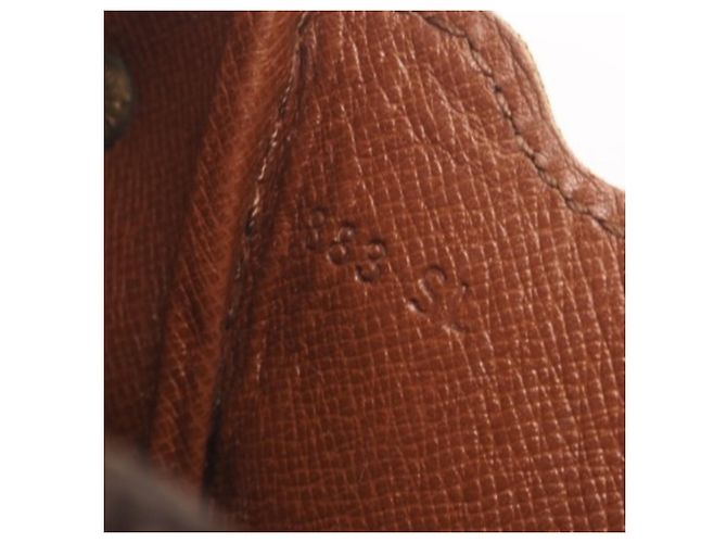 Borsa a spalla Louis Vuitton Monogram Cartouchiere PM M51254 Marrone Beige - vista 15