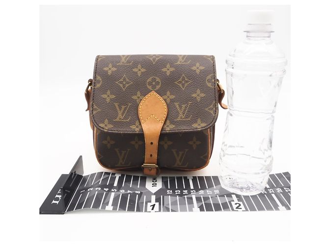 Borsa a spalla Louis Vuitton Monogram Cartouchiere PM M51254 Marrone Beige - vista 3