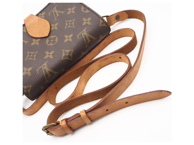 Borsa a spalla Louis Vuitton Monogram Cartouchiere PM M51254 Marrone Beige - vista 5