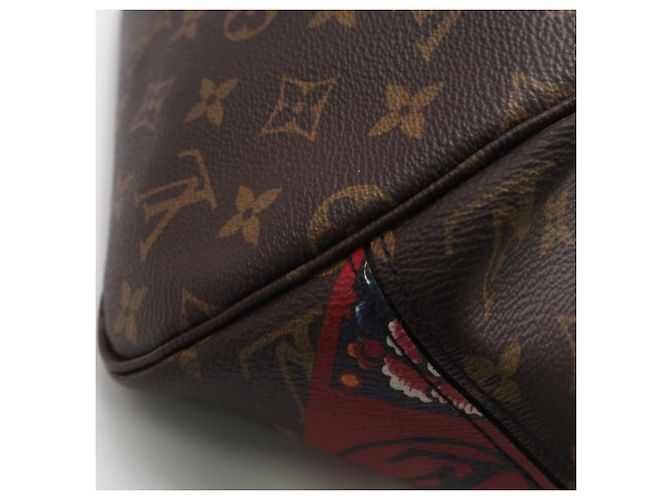 Sac à main Louis Vuitton Monogram Neverfull MM Collaboration Kansai Yamamoto Marron Multicolore - vue 10