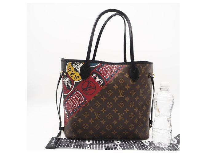 Sac à main Louis Vuitton Monogram Neverfull MM Collaboration Kansai Yamamoto Marron Multicolore - vue 3