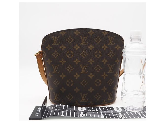 Bolso de Hombro Louis Vuitton Monogram Druot Castaño Beige - vista 3