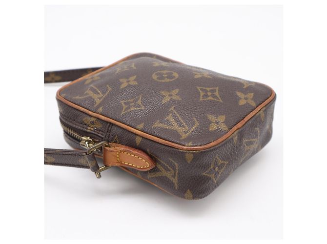 Borsa a tracolla Louis Vuitton Monogram Mini Danube Marrone Beige - vista 5