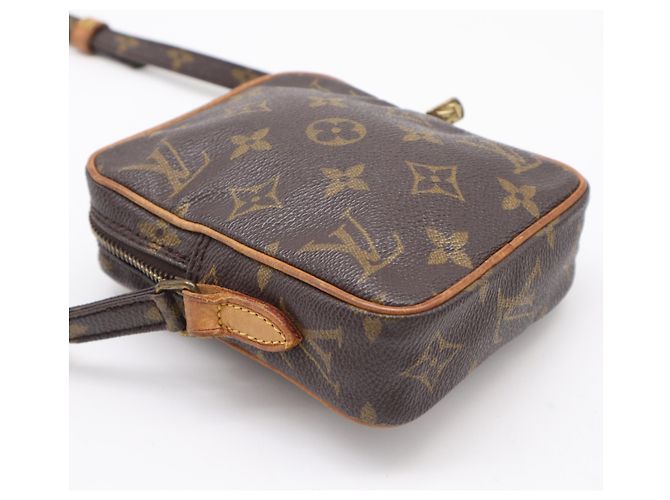 Borsa a tracolla Louis Vuitton Monogram Mini Danube Marrone Beige - vista 6