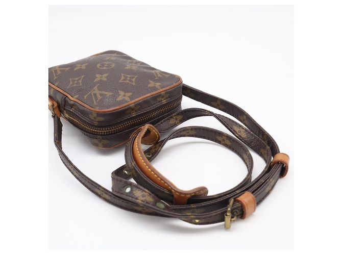 Borsa a tracolla Louis Vuitton Monogram Mini Danube Marrone Beige - vista 8