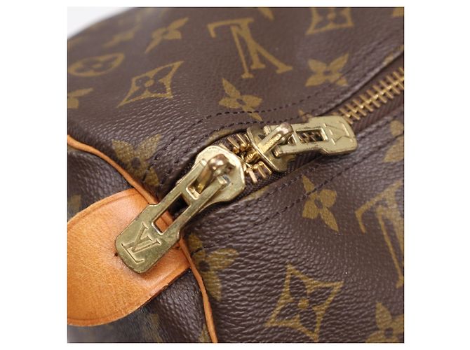 Borsa Boston Louis Vuitton Monogram Keepall 60 Marrone Beige - vista 10