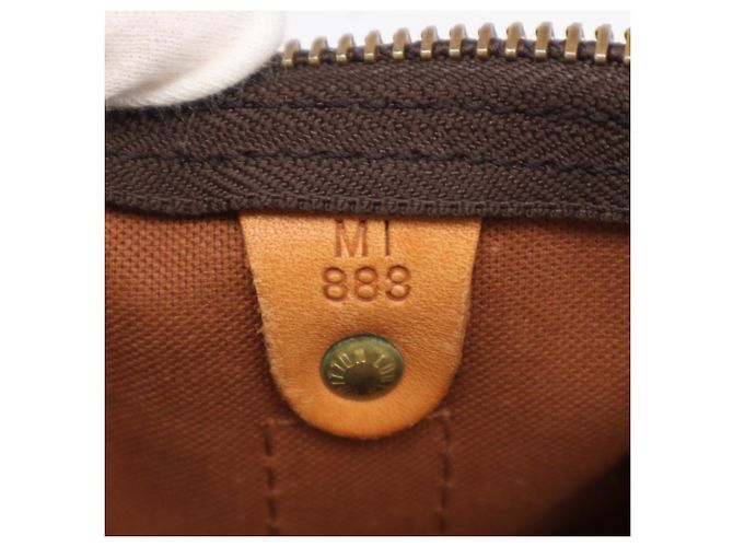 Borsa Boston Louis Vuitton Monogram Keepall 60 Marrone Beige - vista 13