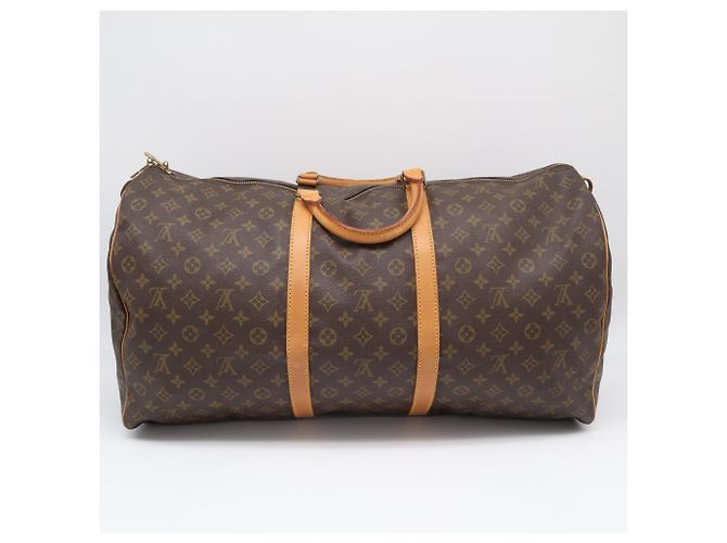 Borsa Boston Louis Vuitton Monogram Keepall 60 Marrone Beige - vista 2