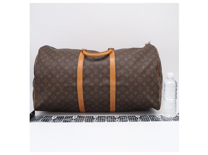 Borsa Boston Louis Vuitton Monogram Keepall 60 Marrone Beige - vista 3