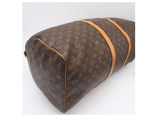 Borsa Boston Louis Vuitton Monogram Keepall 60 Marrone Beige - vista 6