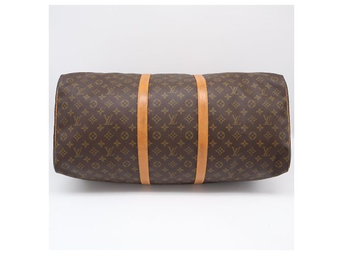 Borsa Boston Louis Vuitton Monogram Keepall 60 Marrone Beige - vista 7