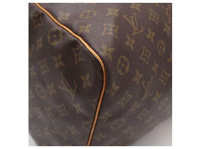 Borsa Boston Louis Vuitton Monogram Keepall 60 Marrone Beige - vista 9
