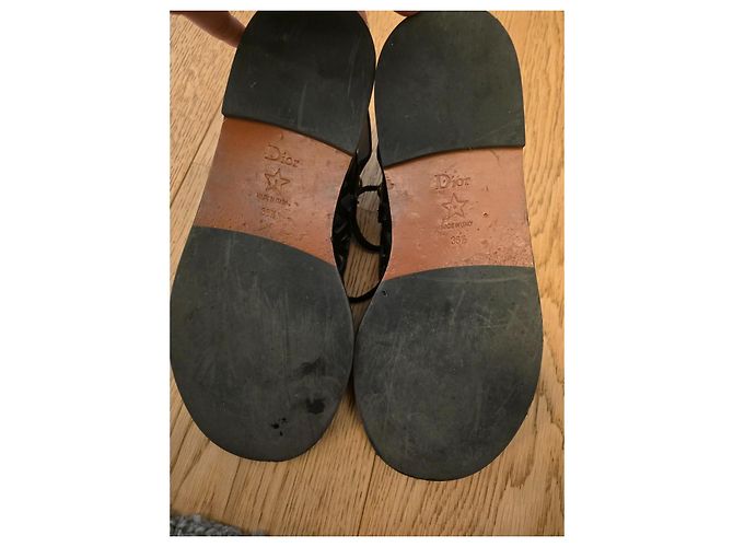 Sandali Dior in pelle nera Nero - vista 3